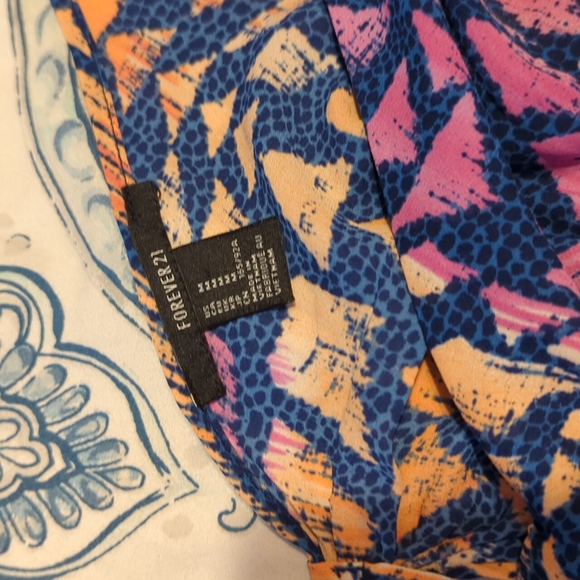 Navy & Pink graphic mini dress - Picture 6 of 6